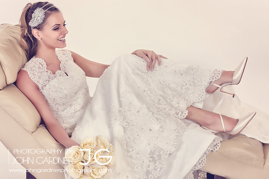 studio wedding dress shoot