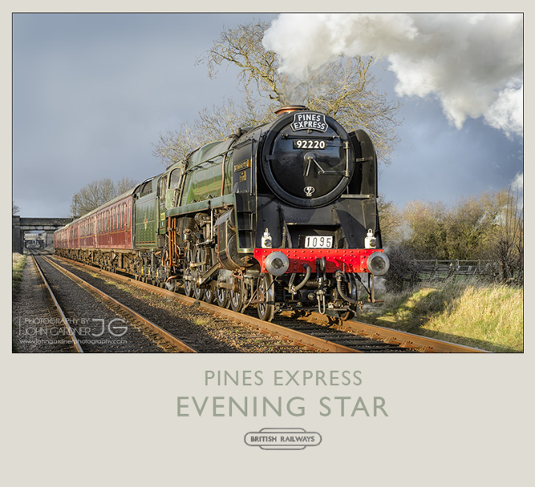 steam train photographs: Evening Star