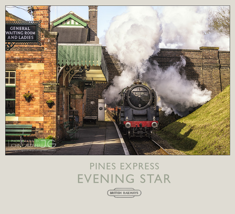 steam train photographs: Evening Star