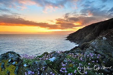 Portpatrick coast at sunset by West Yorkshire landscape photographer John Gardner
