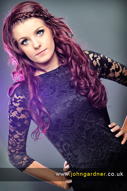 Studio fashion shoot for teenagers with prom dress